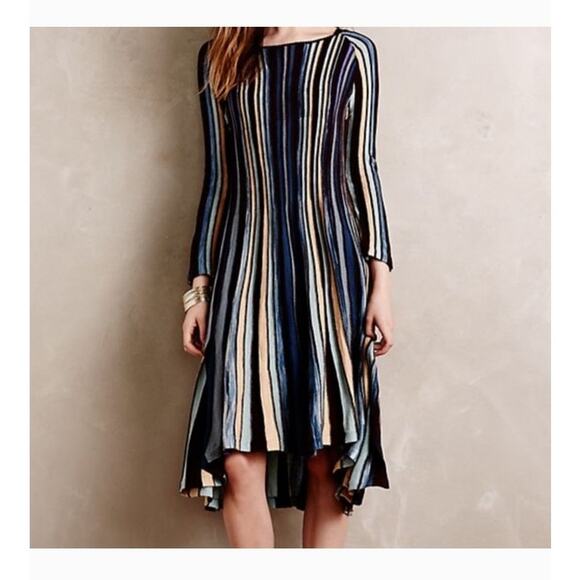 Moth by Anthropologie Dresses & Skirts - Anthropologie Moth Nora Striped Wool Blend Swing Dress SZ Medium